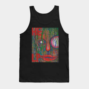 Help Abstract woman creature portrait Tank Top